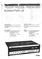 Tandberg TR-2030 - Service Manual 